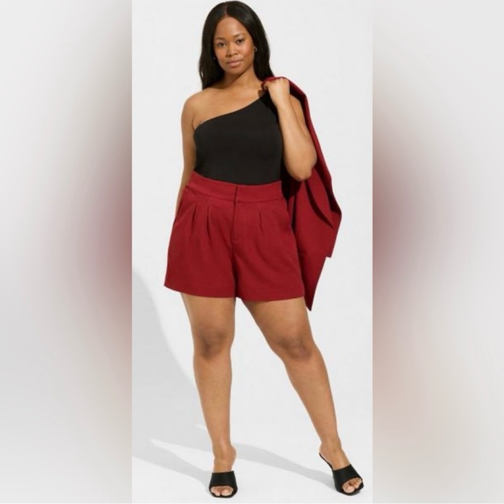 Torrid Red High Waist Flowy Shorts